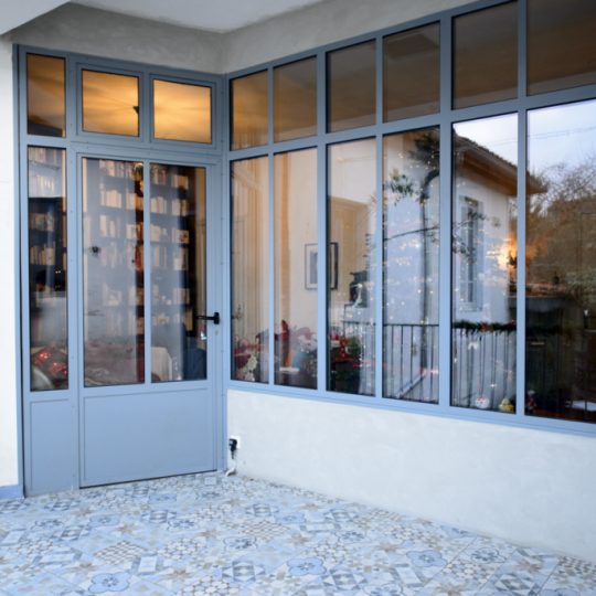 verriere avec porte d entree maison en acier