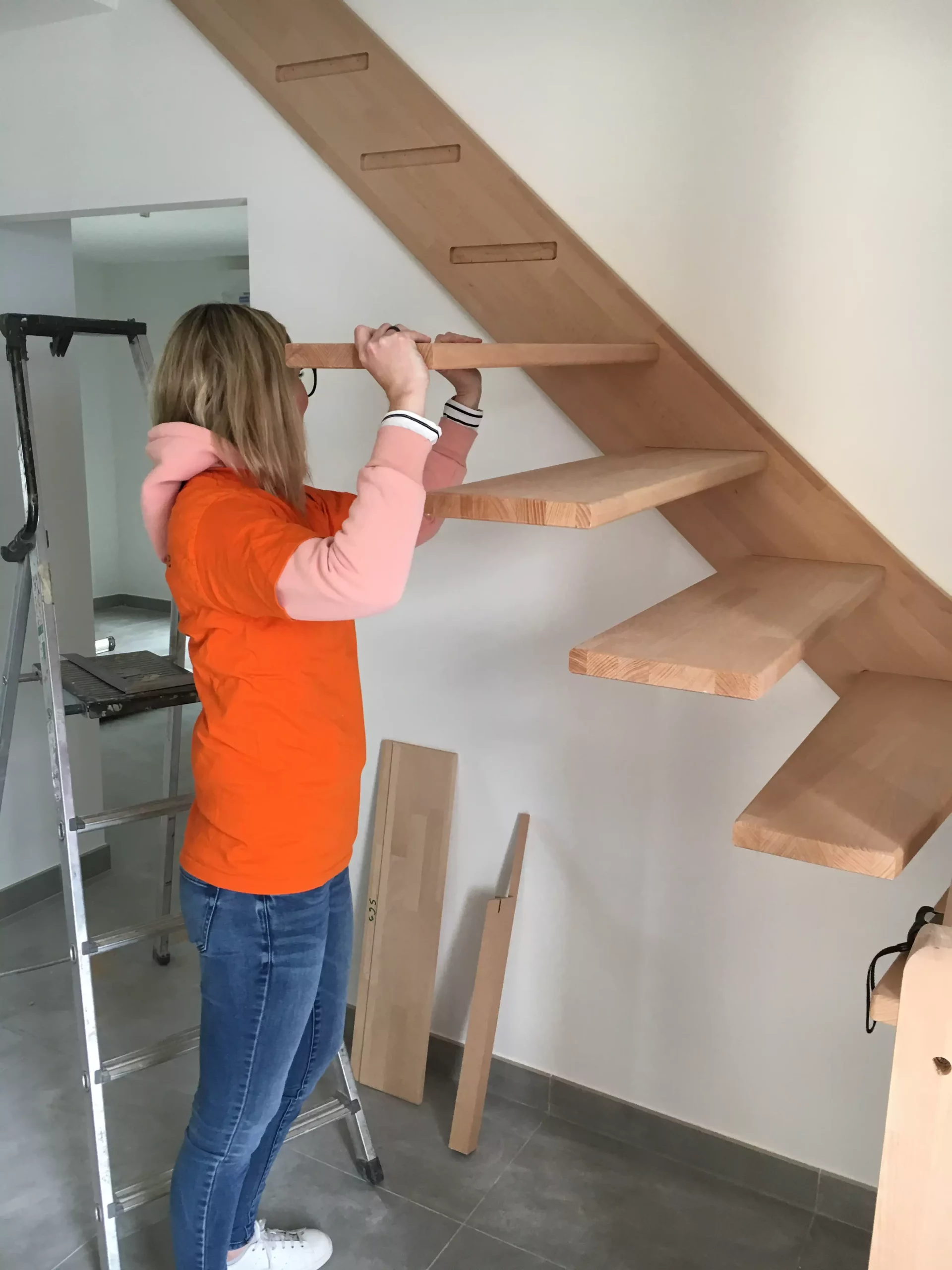 Pose d'un escalier sur-mesure en bois à Toulouse